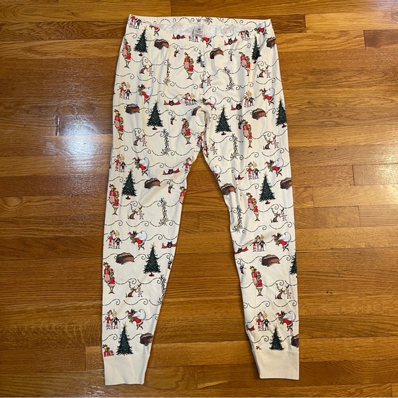 Hanna Andersson Adult Dr. Seuss Grinch Long John Pajama Set Size XL Christmas PJ - Picture 6 of 9